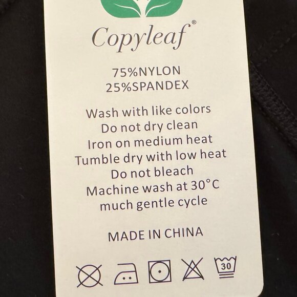 Copyleaf NWT Black Crossover Waisted Flared Legging Yoga Pants Size M - Picture 9 of 14